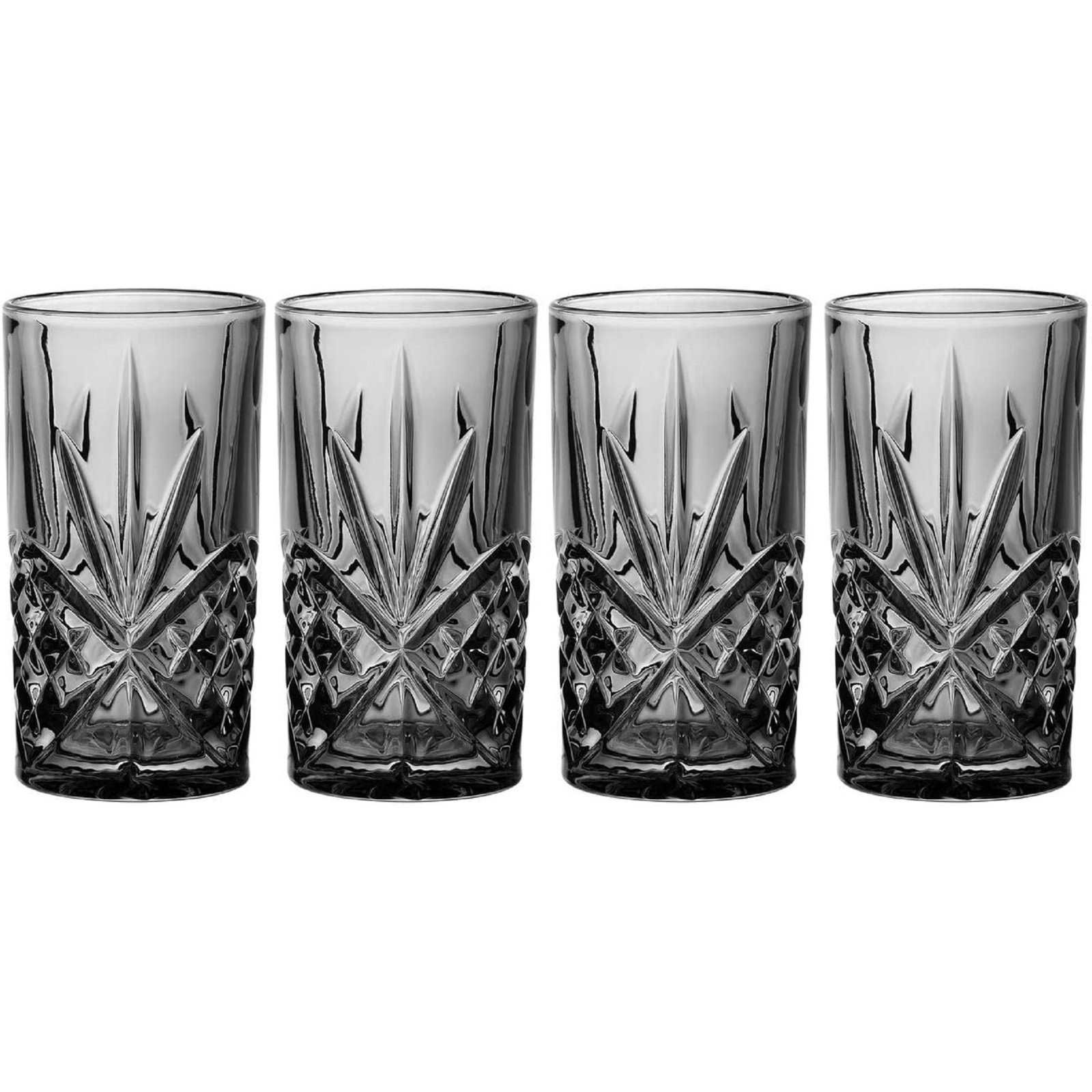 Dublin Crystal Highball Glass 12oz, Gray