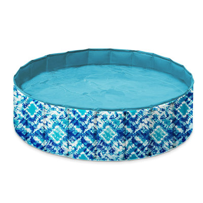 Collapsible Pet Pool, Tie Dye, 39.37" X 11.81", Pvc