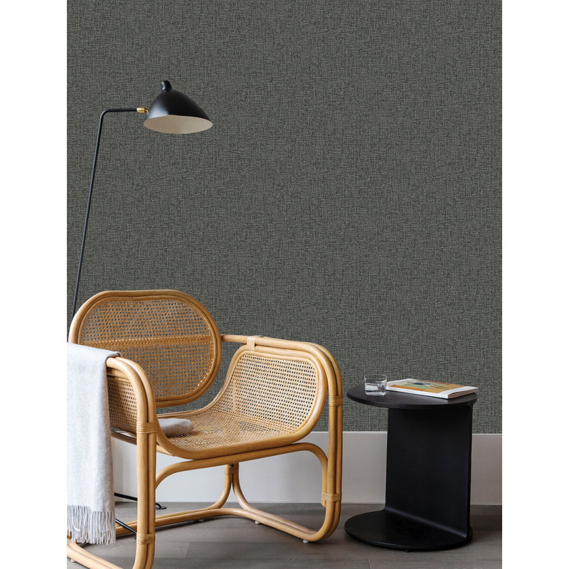 Rouleau de papier peint L 33 pi x l 20,9 po Breagh, Gris anthracite