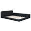 Grand lit plateforme tapissier avec 2 lampes de lecture-1602474675