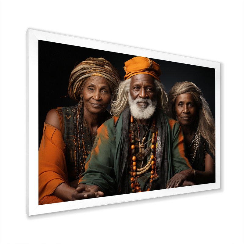 «African Legacy II», reproduction sur toile, Cadre simple blanc, H 30 po x l 40 po x P 1,5 po