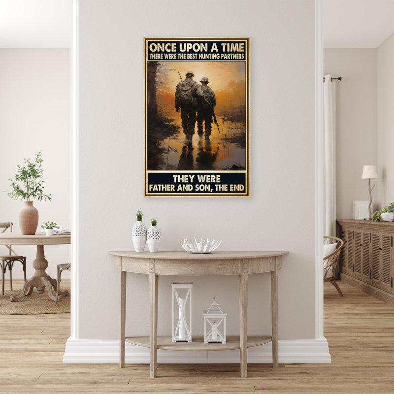 «There Were The Best Hunting Partners», reproduction d'art graphique sur toile tendue 1 pièce, H 36 po x l 24 po x P 1,25 po
