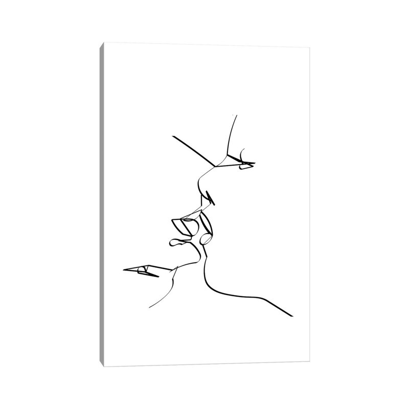Reverse Kiss 1 Piece Wrapped Canvas Wall Art, 101.6cm H x 66.04cm W x 3.81cm D