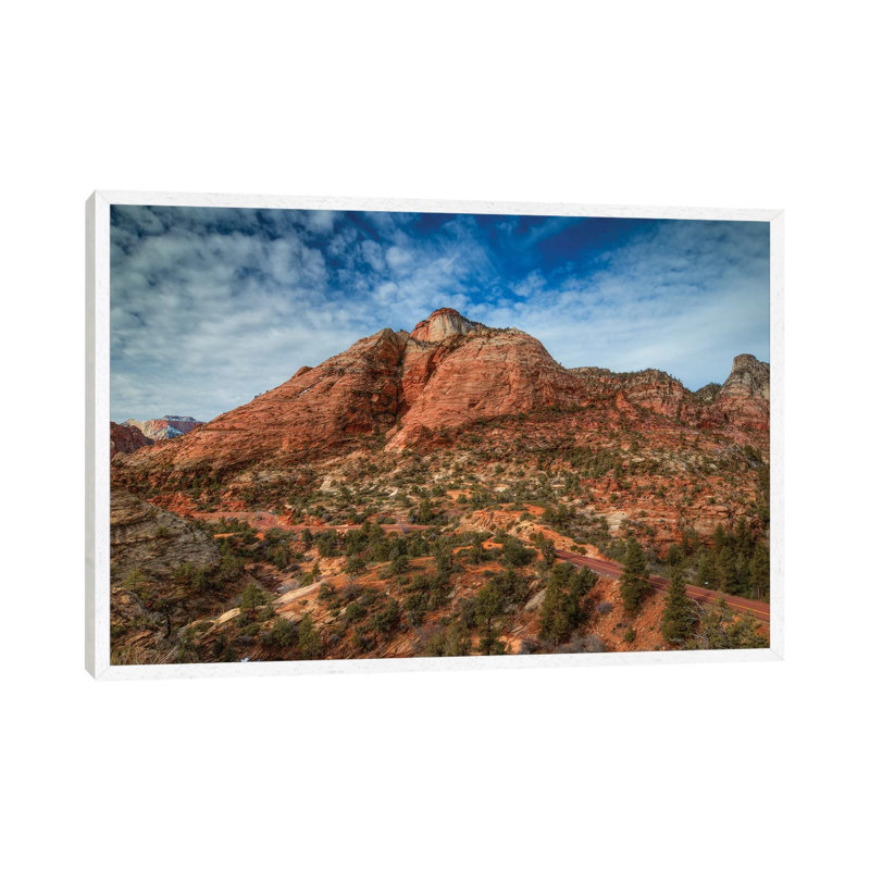 The Road To Zion 1 Piece Wall Art on Canvas, 66.04 cm H x 45.72 cm W, White Framed