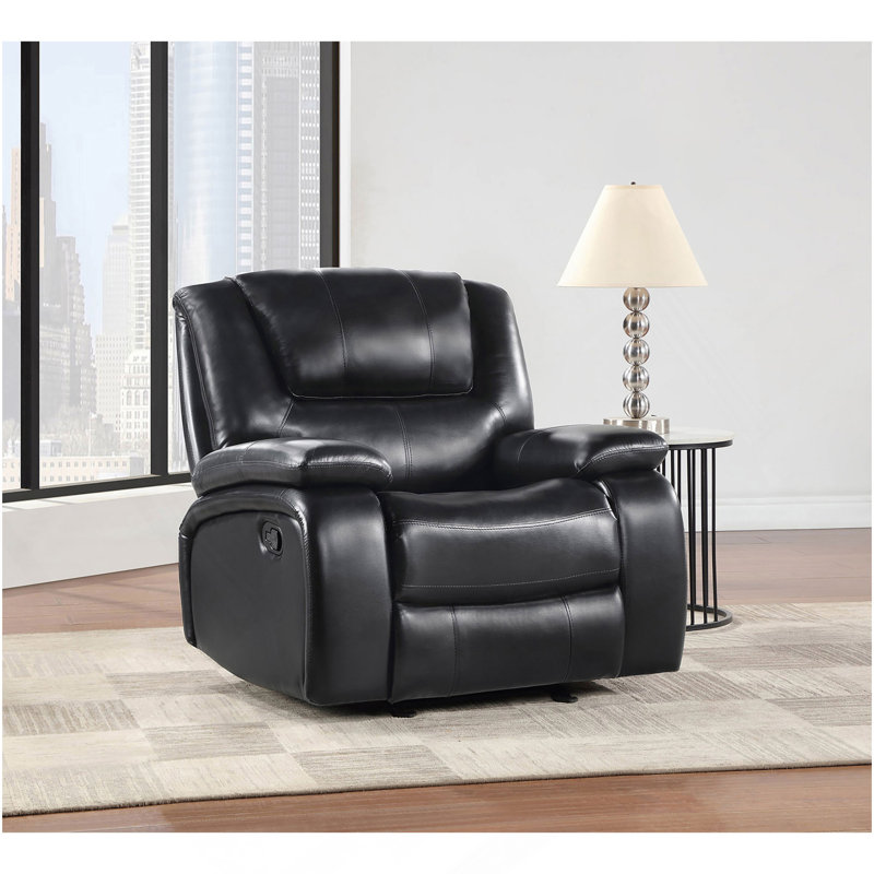 Fauteuil oscillant inclinable noir Elodie, Noir
