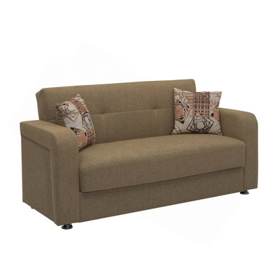 Causeuse convertible avec rangement Primenest Averna Collection, brun