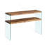 Versatile MDF Console Table With Walnut Tempered Glass, Ideal For Multiple Settings And Various Functionalities