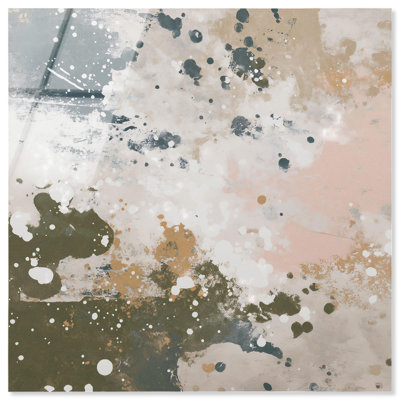 Art Remedy Splatter Effect I Abstract Art Acrylic Print By  In Black