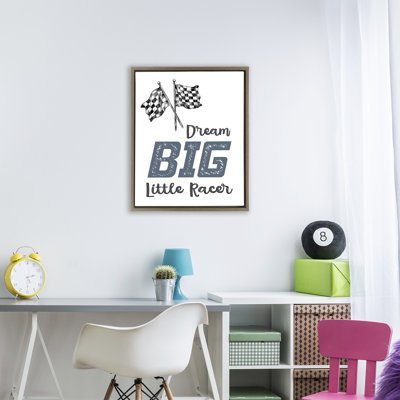 Dream Big Little Racer Floating Frame, design by Christine Simpson Art