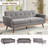 Cattaleya 78" Mid Century Modern Linen Upholstered Square Arms Sofa-1744504355