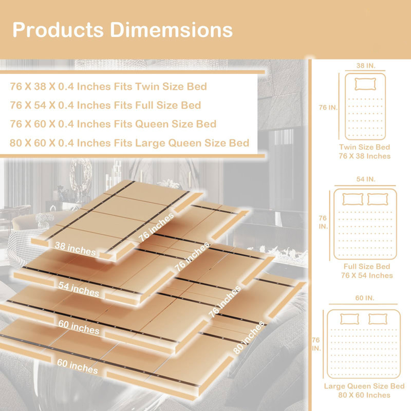 Twin Split Card Board Bunkie Board / Slats For Mattress And Bed Support, Queen