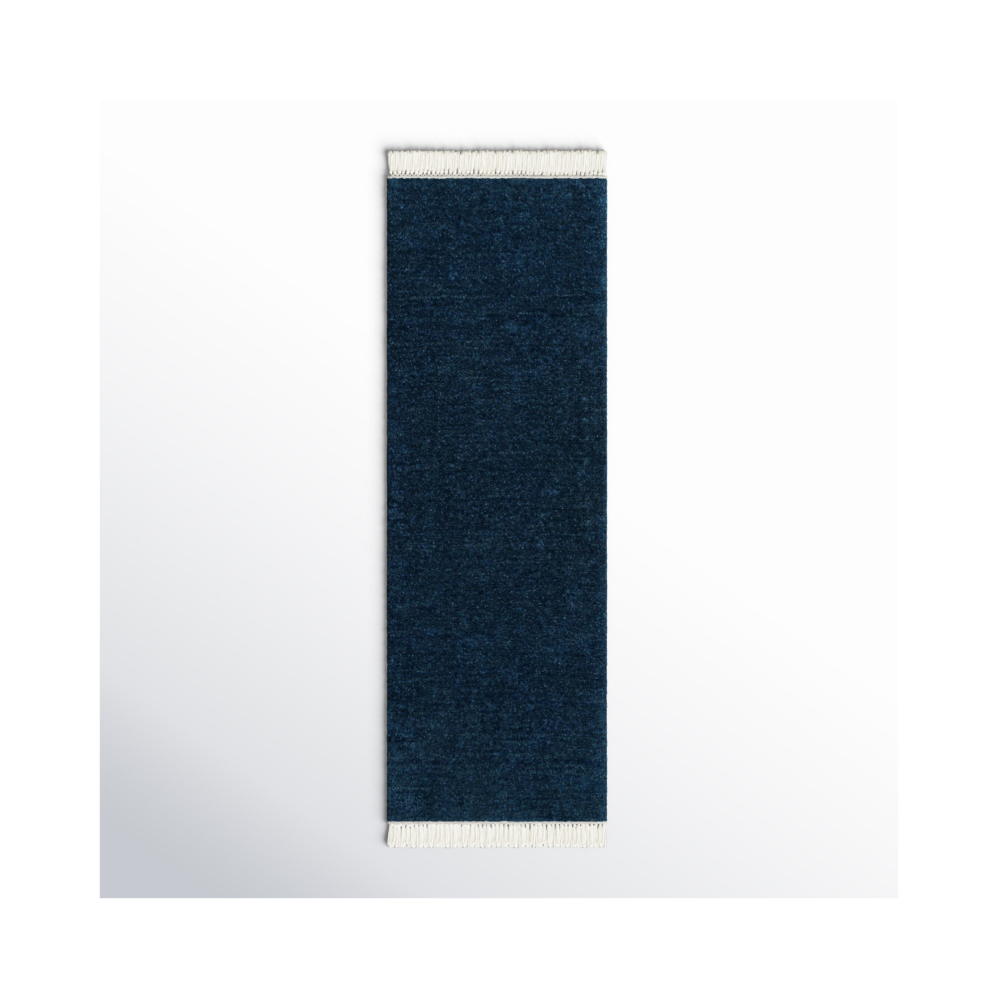 Clio Handmade Wool Blue Rug, Runner 2'6" x 8'