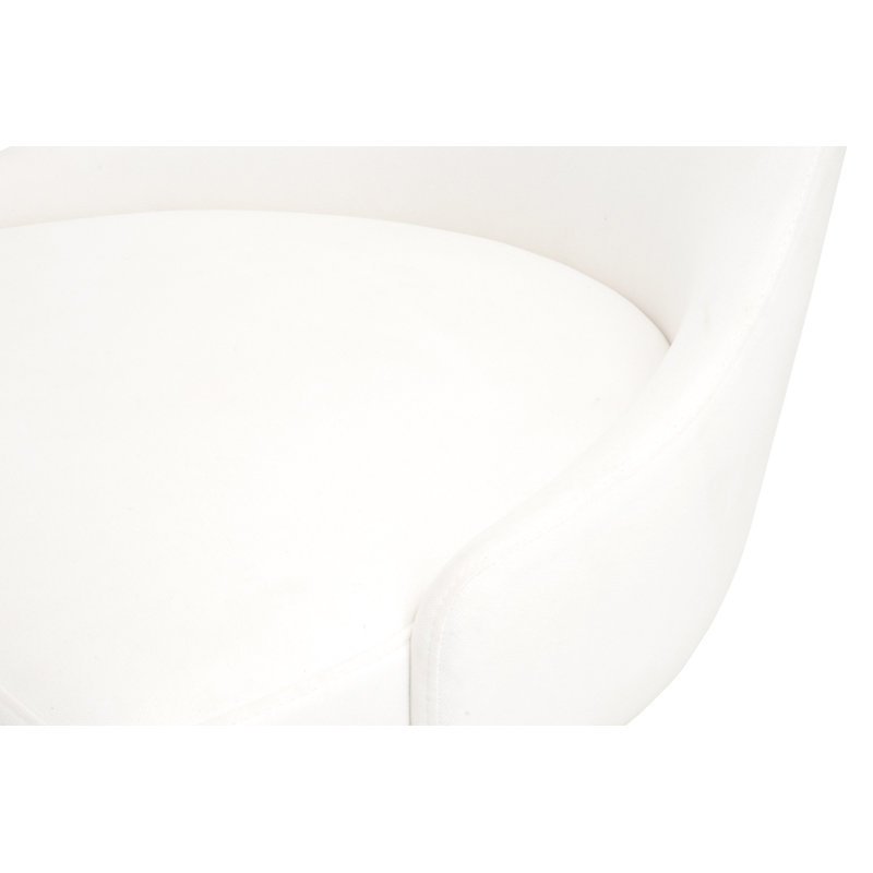 Bak 19'' H Upholstered Metal Cantilever Chair, Brushed Gold Stainless Steel, LiveSmart Peyton-Pearl