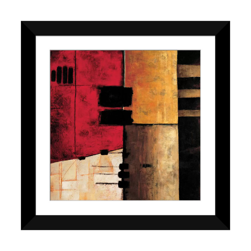 « destination i », reproduction d’art sur toile, H 16 po x l 16 po x P 1 po, Papier d'art encadré noir, Blanc