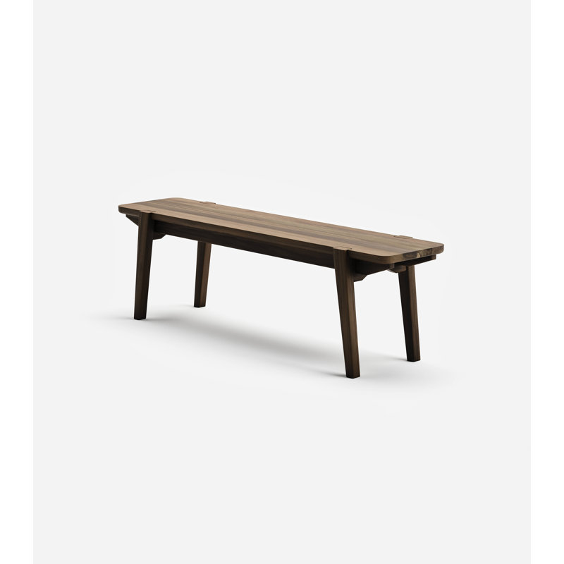 Apanas Solid Wood Dining Bench, Coffee
