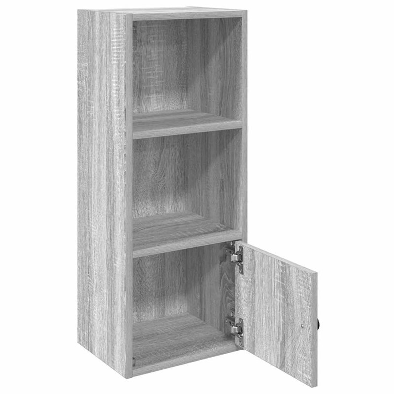 Conary 31 cm W Bookcase, (3 Shelves) 77cmH x 31cmW x 24cmD, Grey Sonoma