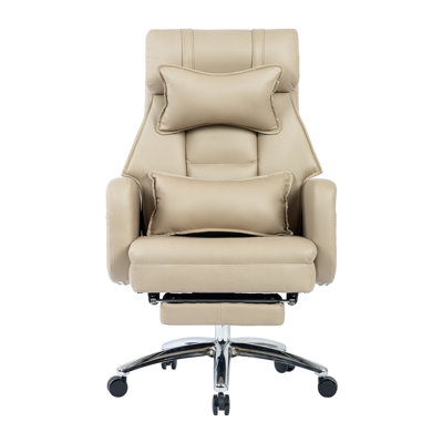 Swivel Ergonomic Technology Leather High Back Office Chair Comfortable Boss Chair, 155° Reclining Computer Chair
