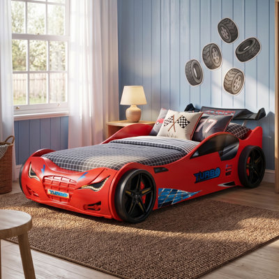 Roket Twin Car Bed with LED Headlights