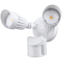 Lampe de sécurité à 2 têtes LED, lumière extérieure à détecteur de  mouvement 20 W, étanche IP65, projecteur à tête réglable pour les entrées,  les escaliers, la cour et le garage