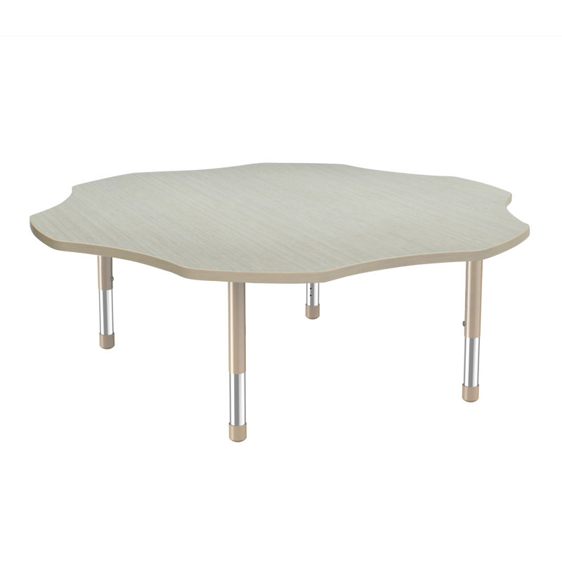 Table d'activité thermofusionnée 60 po avec pieds réglables Chunky - sable asiatique / sable