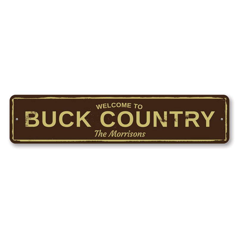 Plaque en aluminium Buck Country, H 4 po x l 18 po x P 0,04 po, Oui