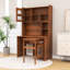 Bureau d'ordinateur avec tiroir de rangement, armoires et tablettes-804098551