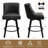 Novogratz 360° Swivel Bar & Counter Stools - Solid Wood Frame(Set Of 3)-1077319174