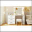 Meuble-lavabo de 55,2 po avec armoire latérale réglable, coiffeuse de maquillage avec lumières Hollywood, 5 tiroirs de rangement et 2 tablettes, coiffeuse moderne, blanc