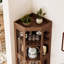 Vitrine d'angle de 70 pouces de haut avec portes vitrées, vitrine moderne à 4 étagères-1870865301