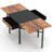 78.74" W Drop Leaf Dining Table For 2-8 People, Extendable Kitchen Dining Table With 4 Fabric Drawers