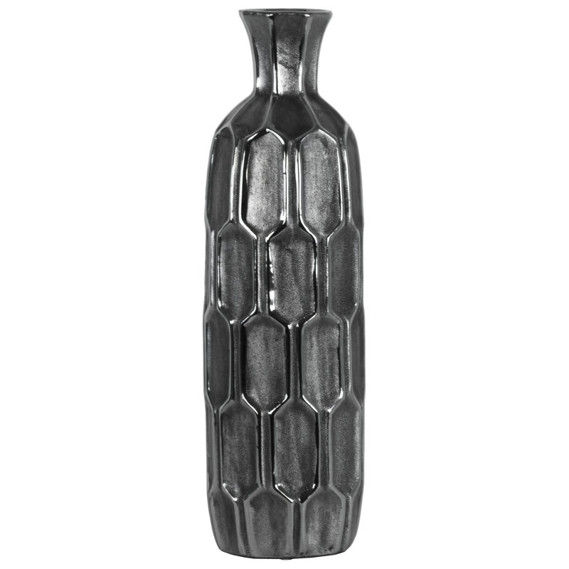 Vase rond en céramique Sima, H 18,25 po x l 5,25 po x P 5,25 po