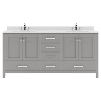 Zaair 72"" Double Bathroom Vanity Set -  Red Barrel StudioÂ®, 1AEA50393BDE42799838DB24B18BCADA