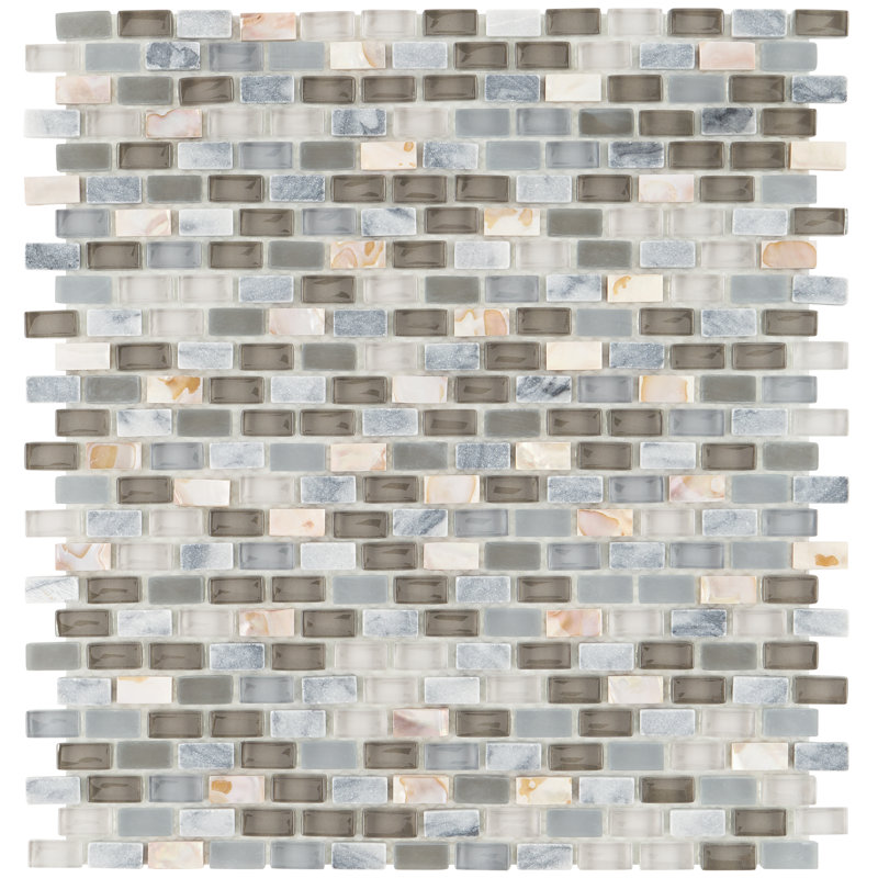 Carreau de mosaïque en pierre naturelle 0,37 po x 0,62 po Paradox, Cryptique