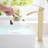 Brushed Gold Side Bathroom Faucet For Lavatory Basin Sink Cartridge Valve Tap, Single Hole Handle