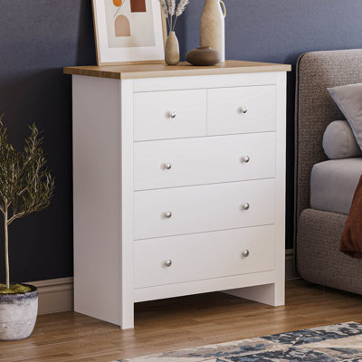 Morley 79cm W 5 - Drawer Chest of Drawers