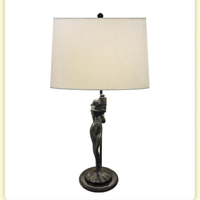 Lampe de table en métal 26 po nu fille