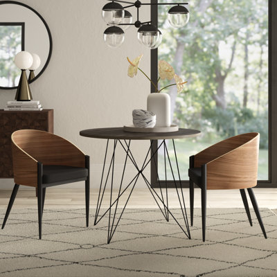 Keiper Round Iron Top with Steel Base Dining Table