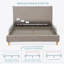 Lit plateforme tapissier Vireo