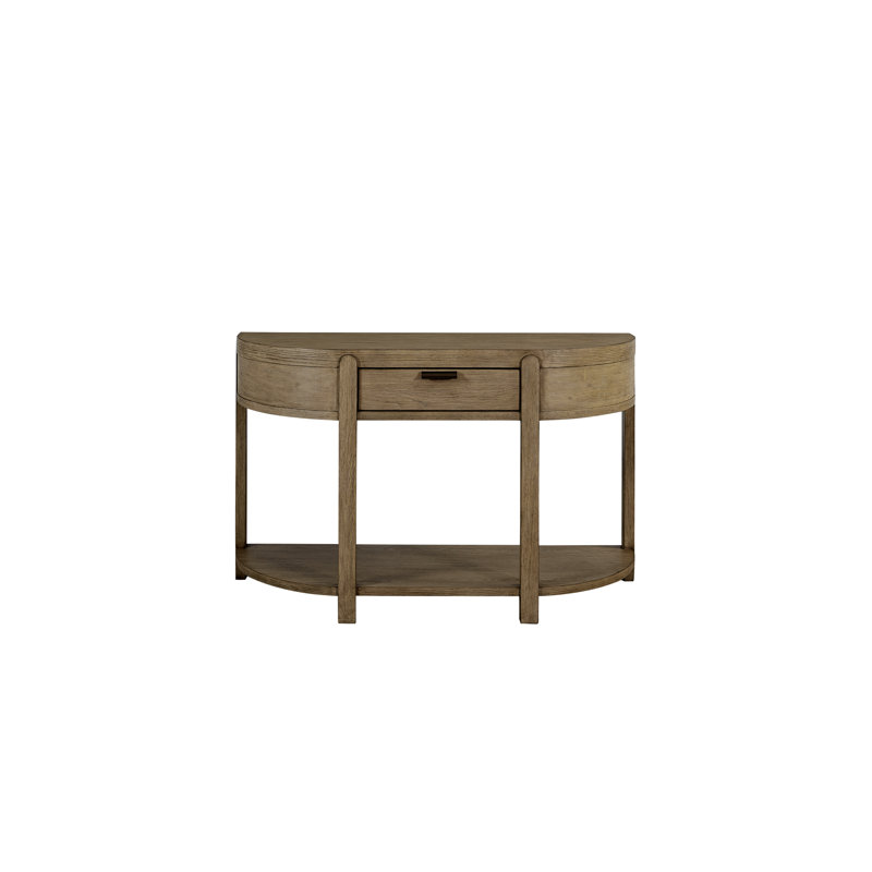 Console incurvée à 1 tiroir - Caramel