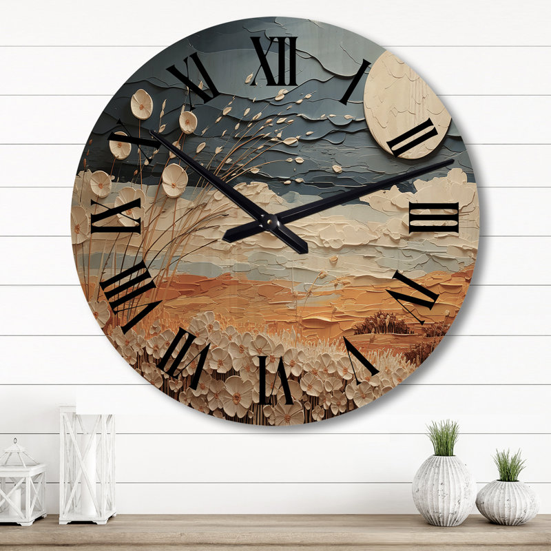Horloge murale en bois massif Veloudo, Grand