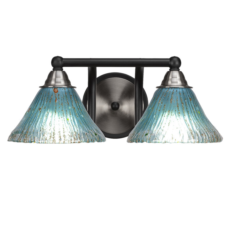 Ayrshire 2-Light Bath Bar, Matte Black/Brushed Nickel