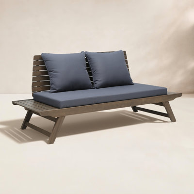 Lavinia 65" Acacia Patio Loveseat