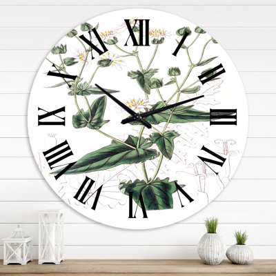 Vintage Plant Life XXII - Horloge murale traditionnelle