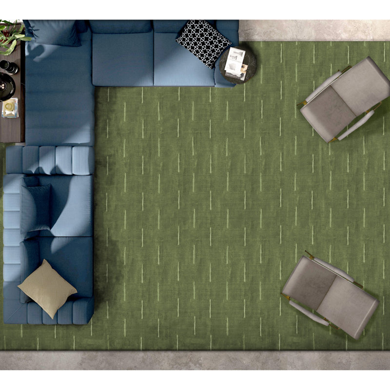 Hand Knotted Area Rug in Clove, Rectangle 6' x 9'