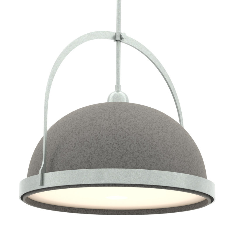 Atlas 1 - Light Single Dome Pendant, Vintage Platinum, 22.3" - 67.3", Natural Iron