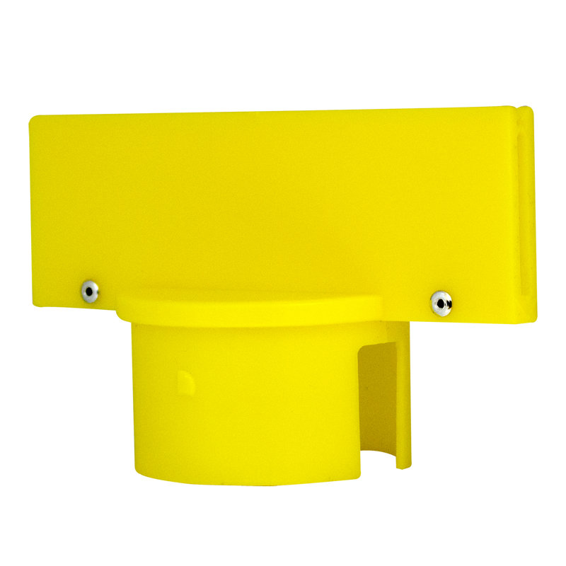 Adaptateur de plaque stanchion, H 2,6 po x l 5 po x P 3,25 po, Jaune