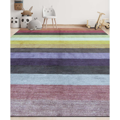 Tapis multicolore de haute qualité noué à la main