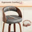 Tabouret de comptoir pivotant confortable avec pieds en bois massif durable-120683910
