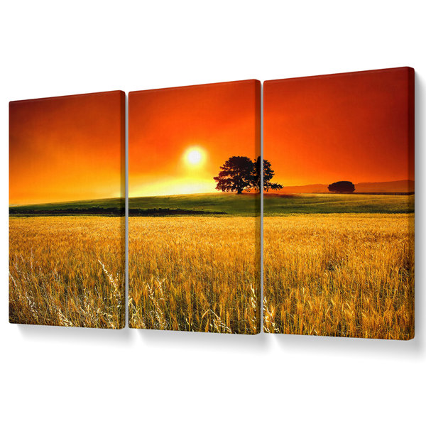 Ebern Designs Sunny Day - 3 Piece Wrapped Canvas Graphic Art | Wayfair ...