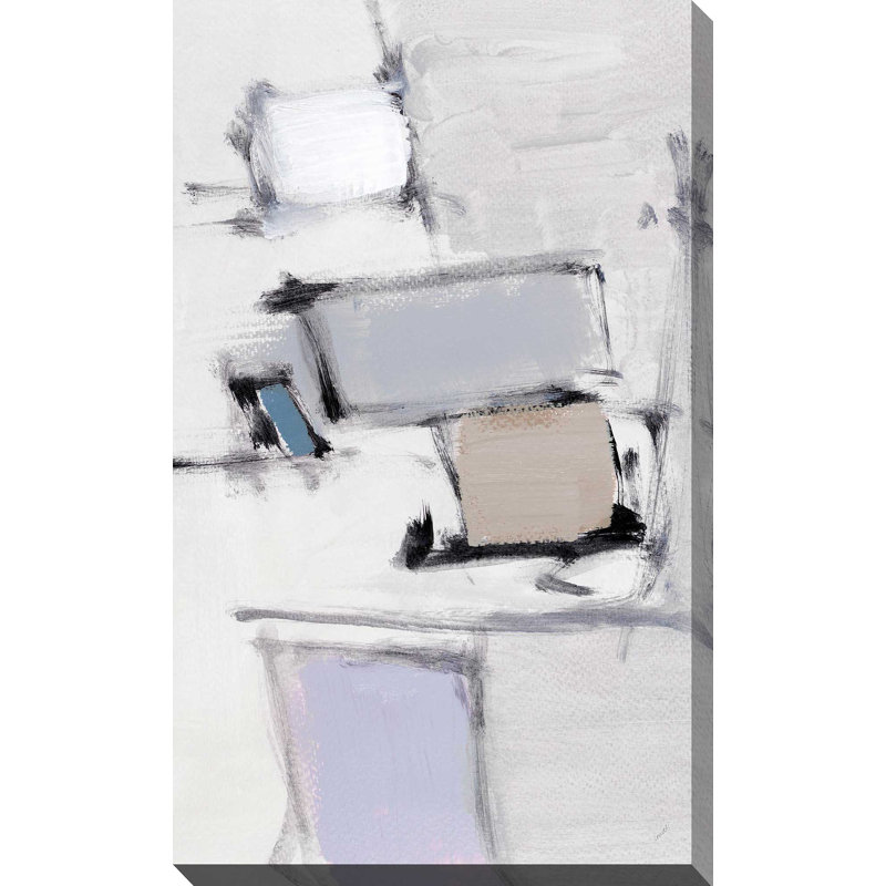 «Gray Mode I», reproduction de peinture à l'aquarelle, H 40 po x l 24 po x P 1,5 po, Toile tendue